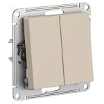 Переключатель 2-кл 10А С/У Песочный AtlasDesign