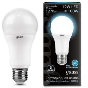 Лампа светодиодная Е27 A60 12W 4100K Gauss