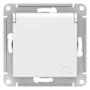 Розетка 1-м 16А С/У З/К со штор. с крышкой IP20 Лотос AtlasDesign