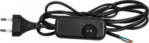 Шнур с диммером 1,5+0,5м черный DM103-200W Feron