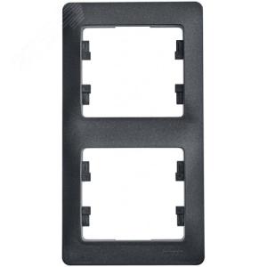 Рамка 2-я вертикальная Антрацит Glossa