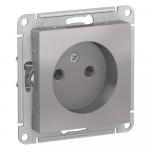 Розетка 1-м 16А С/У Алюминий AtlasDesign