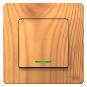 Выключатель 1-кл 10А C/У с индикатором Ясень Blanca