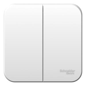 Выключатель 2-кл 10А О/У изолирующая пластина Белый Blanca