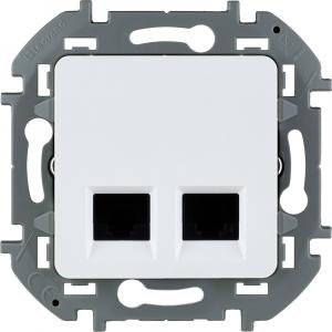 Двойная розетка RJ 45 - категория 6 - UTP Белый Legrand INSPIRIA