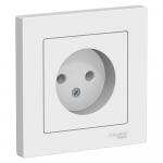 Розетка 1-м 16А С/У в сборе с рамкой Белый AtlasDesign