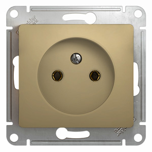 Розетка 1-м 16А С/У Титан Glossa