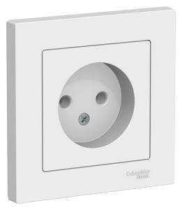 Розетка 1-м 16А С/У в сборе с рамкой Лотос AtlasDesign