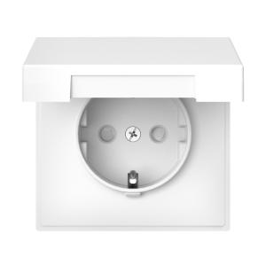 Розетка 1-м 16А С/У З/К со штор. с крышкой IP20 Лотос ArtGallery