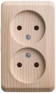 Розетка 2-м 16А О/У Сосна Etude