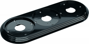 Рамка 3-местная пластиковая, черный, УСАДЬБА