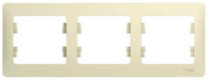 Рамка 3-я горизонтальная Бежевый Glossa