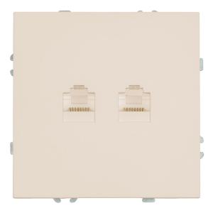 Розетка RJ45+RJ45 С/У Кашемир Эмили