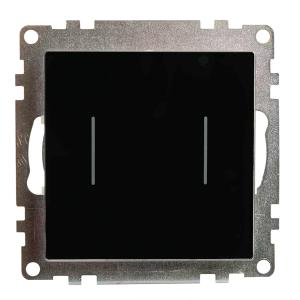 Выключатель 2-кл 5А С/У сенсорный Черный Катрин