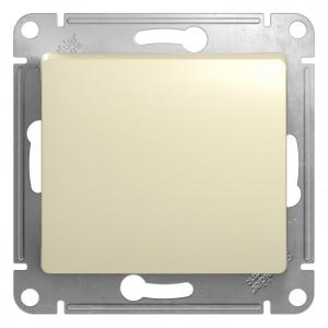 Переключатель 1-кл 10А C/У перекрестный Бежевый Glossa