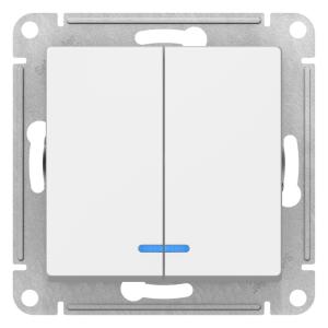 Выключатель 2-кл 10А С/У с индикатором Лотос AtlasDesign