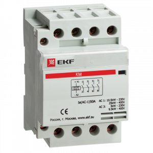 Контактор модульный серии КМ 32А 4НО (3 модуля) EKF