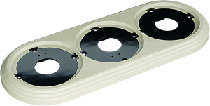 Рамка 3-местная пластиковая, слоновая кость, УСАДЬБА