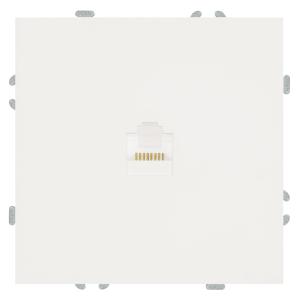 Розетка RJ-45 С/У Белый фарфор Эмили