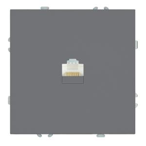 Розетка RJ-45 С/У Платиново-серый Эмили