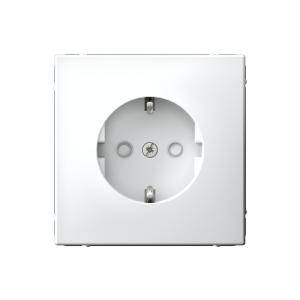 Розетка 1-м 16А С/У З/К со шторками Белая ArtGallery