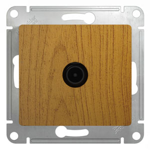 Розетка TV антенна С/У проходная Дуб Glossa