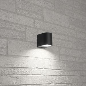Светильник садово-парковый «Техно» (ДБУ)  DH014 35W, GU10, 230V, IP54, цвет черный, на стену , 81*92*92мм Feron