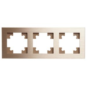 Рамка 3-я металл Шампань Катрин