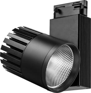 Светодиодный светильник трековый на шинопровод 30W 4000K, однофазный 35 градусов, черный AL105 Feron