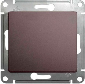 Переключатель 1-кл 10А C/У перекрестный Платина Glossa