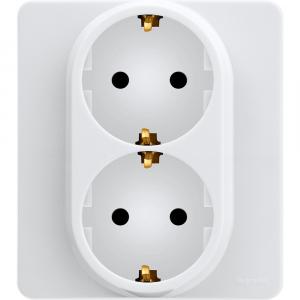 Розетка 2 x 2К+З - немецкий стандарт - 16 А - 250 В Белый Legrand INSPIRIA