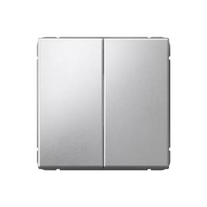 Выключатель 2-кл 10А С/У Алюминий ArtGallery