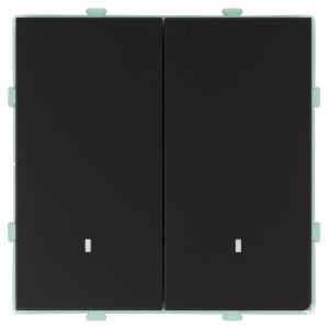Выключатель 2-кл 10А С/У с индикатором Черный уголь Эмили