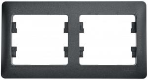 Рамка 2-я горизонтальная Антрацит Glossa