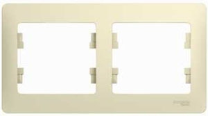Рамка 2-я горизонтальная Бежевый Glossa
