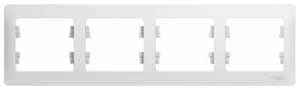 Рамка 4-я горизонтальная Белый Glossa