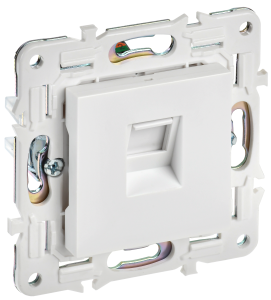 Розетка RJ45 кат.5Е С/У Арктический белый Skandy