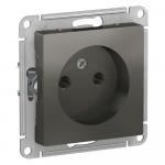 Розетка 1-м 16А С/У Сталь AtlasDesign