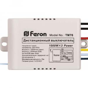 Выключатель дистанционный с пультом управления 3-х канальный 30м 230V 1000W TM76 Feron