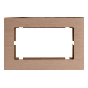 Рамка 2-я без перемычки металл Шампань Катрин