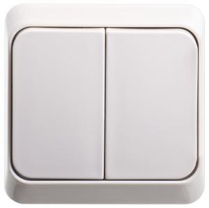 Выключатель 2-кл 10А О/У Кремовый Etude