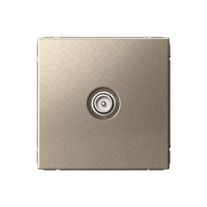 Розетка TV антенна С/У проходная Шампань ArtGallery