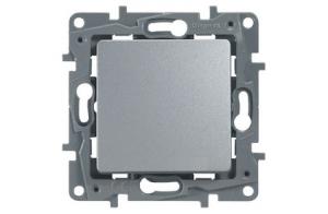 Кнопка автоматическая 6А Алюминий Legrand Etika