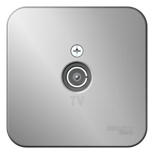 Розетка TV антенна О/У изолирующая пластина Алюминий Blanca