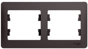 Рамка 2-я горизонтальная Графит Glossa