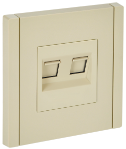 Розетка RJ45+RJ45 кат.5Е С/У Ваниль Forte&Piano