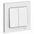 Выключатель 2-кл 10А С/У в сборе с рамкой Белый AtlasDesign