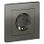 Розетка 1-м 16А С/У З/К со штор.в сборе с рамкой Сталь AtlasDesign