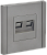 Розетка RJ11+RJ45 кат.5Е С/У Сталь Forte&Piano