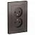 Розетка 2-м 16А С/У в сборе с рамкой Мокко AtlasDesign